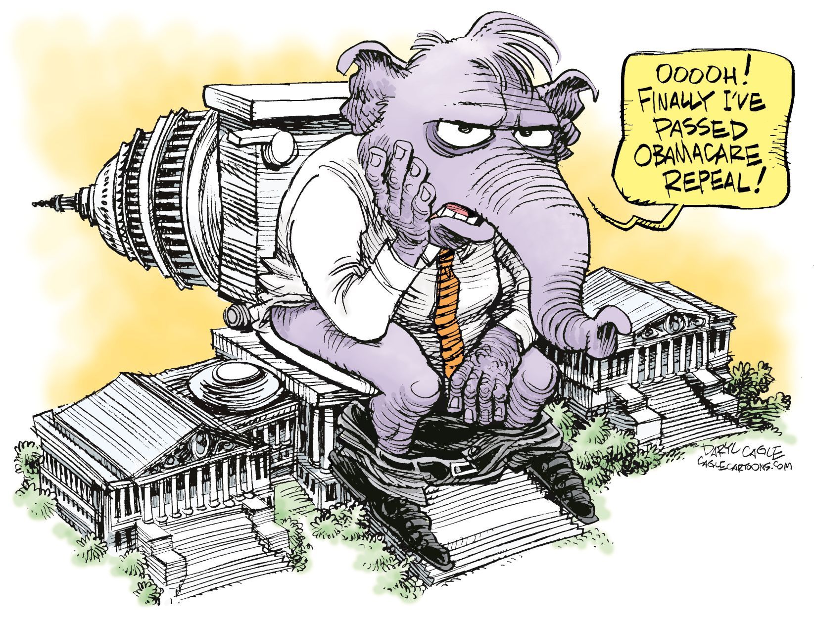 ObamaCare Repeal Vote by Daryl Cagle, CagleCartoons com